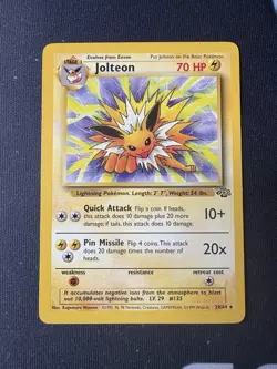 1999 Pokemon TCG Jolteon Jungle 20/64 Rare Vintage Card WOTC Non Holo NM - Image 1