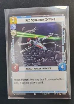 Red Squadron X-Wing 051/262 Star Wars Unlimited TCG Card JTL Near Mint NM - Image 1