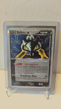 Rocket's Raikou ex 108/107 - EX Deoxys Holo Rare Pokemon Card TCG Vintage HP - Image 1