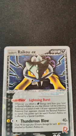 Rocket's Raikou ex 108/107 - EX Deoxys Holo Rare Pokemon Card TCG Vintage HP - Image 5