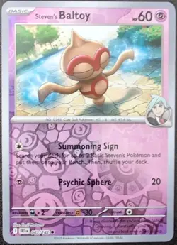 Steven’s Baltoy 083/186 Reverse Holo Destined Rivals Pokemon TCG Card NM - Image 1