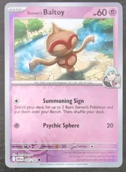 Steven’s Baltoy 083/186 Reverse Holo Destined Rivals Pokemon TCG Card NM - Image 3