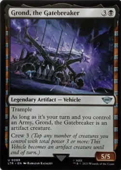 0089 GROND, THE GATEBREAKER UNCOMMON THE LORD OF THE RINGS MTG CARD - Image 1