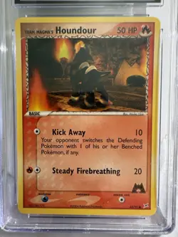 CGC Gem Mint 10 - 2004 EX Team Aqua vs Team Magma's Houndour 63/95 Pokemon Card - Image 8
