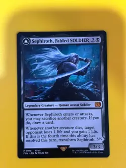 MTG Sephiroth, Fabled SOLDIER Final Fantasy Regular **PACK FRESH and SLEEVED** - Image 1