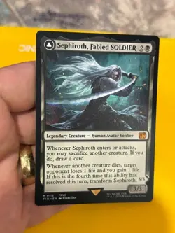 MTG Sephiroth, Fabled SOLDIER Final Fantasy Regular **PACK FRESH and SLEEVED** - Image 3