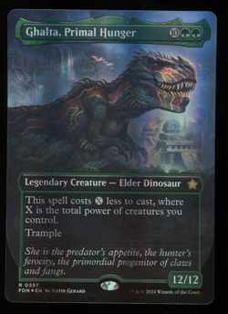 Ghalta, Primal Hunger - Mana Foil - Borderless - MTG Foundations - RareCo - Image 1