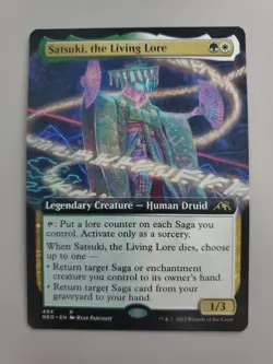 MTG Satsuki, the Living Lore Kamigawa: Neon Dynasty Extended Art Rare - Image 1