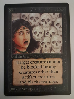 Fear EX Beta MTG Magic the Gathering - Image 1