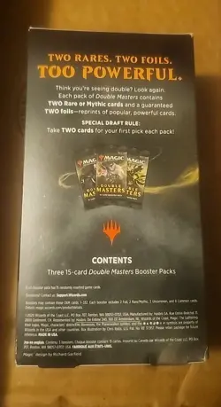 Magic the Gathering Mtg Double Masters 2020 3-Pack Draft Booster Factory Sealed - Image 2