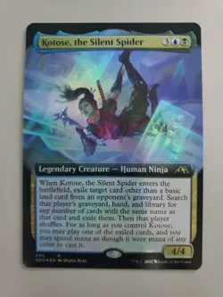 MTG Kotose, the Silent Spider Kamigawa: Neon Dynasty Foil Extended Art Rare - Image 1