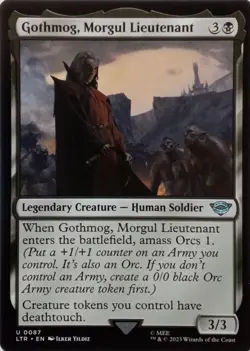 0087 GOTHMOG, MORGUL LIEUTENANT UNCOMMON THE LORD OF THE RINGS MTG CARD - Image 1