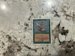 Mtg Cockatrice Signed - Magic the Gathering Artist Signed Card Dan Frazier UU Lp - Image 1