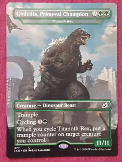 Magic The Gathering IKORIA GODZILLA PRIMEVAL CHAMPION TITANOTH REX card MTG - Image 1