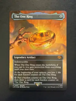 The One Ring P 0451 Borderless FOIL Lord Of The Rings MTG - Image 1