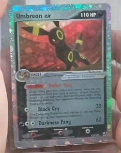 Pokemon Umbreon EX Unseen Forces Ultra Rare holo #112 Fan Art Mint - Image 1