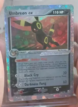Pokemon Umbreon EX Unseen Forces Ultra Rare holo #112 Fan Art Mint - Image 2
