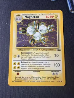 1999 Pokemon Fossil Magneton Holo Rare 11/62 NM - Image 1