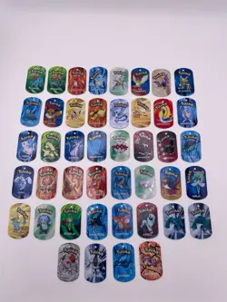 Pokemon 44 Metal Tags 2006 Inc Kyogre Groudon - No doubles! Collectible Job Lot - Image 1