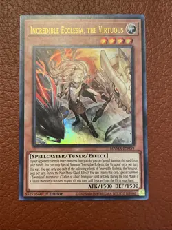Yugioh Incredible Ecclesia, the Virtuous MAMA-EN059 1st Edition Ultra Rare - NM - Image 1