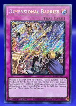 Yugioh Dimensional Barrier RA01-EN072 Secret Rare 1st Ed NM - Image 1