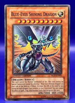 YUGIOH! Blue-Eyes Shining Dragon MOV-EN001 Super Rare Limited Edition MP - Image 1