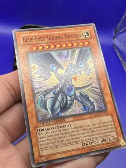 YUGIOH! Blue-Eyes Shining Dragon MOV-EN001 Super Rare Limited Edition MP - Image 3