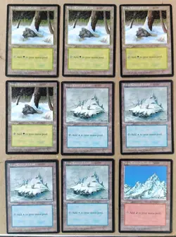 Magic The Gathering. Ice Age. 1995. Lot of 20 Snow Covered Lands!! NM-VG. MTG - Image 1
