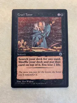 Magic the Gathering MTG: Cruel Tutor - Portal - Image 1