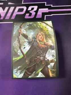 Aelwyn Alorr - Wood Elf Ranger - MTG Size - 100 Smooth Matte Card Sleeves - Image 1