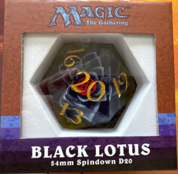 Sirius Dice Black Lotus DIE 54mm Spindown D20 JUMBO DICE - Image 1