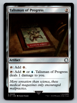 Talisman of Progress U 0249 - MTG Universes Beyond: Fallout (PIP) - Image 1