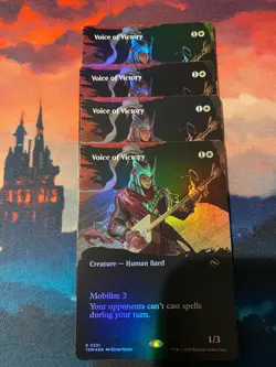 MTG Tarkir Dragonstorm Voice of Victory Borderless Foil x 4 - Image 1