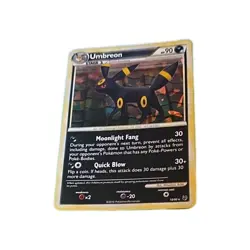 Umbreon Card Undaunted Cracked Ice Holo Pokemon 2010 Ungraded - Image 1