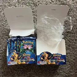 2x EMPTY POKEMON XY EVOLUTIONS BOOSTER BOX/36 BOOSTER PACKS NO CARDS - Image 2