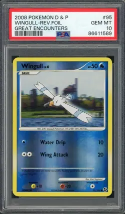 PSA 10 Wingull Great Encounters 95/106 Reverse Holo Pokemon Card B14 - Image 1