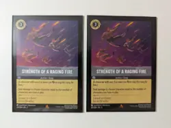 2x Strength of A Raging Fire 201/204 Disney Lorcana Card Rise of The Floodborn - Image 1