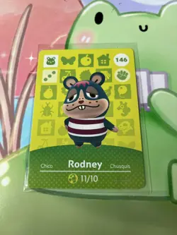 #146 Rodney AUTHENTIC Nintendo Animal Crossing Amiibo NFC Card Series 2 - Image 1