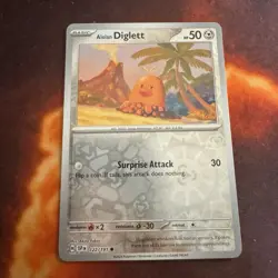 Pokemon Surging Sparks Alolan Diglett Reverse Holo Common Card 122/191 NM - Image 1