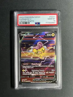 Pokemon Card PSA 10 Crown Zenith Raikou Alt Art Galarian Gallery GG41/GG70 2023 - Image 1