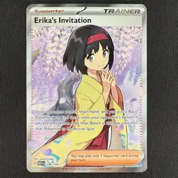 Pokemon TCG Erika's Invitation 196/165 Scarlet & Violet 151 Full Art Holo Card - Image 1