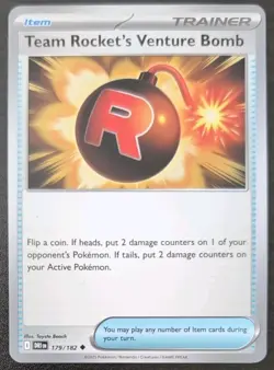 Team Rocket's Venture Bomb 179/182 Pokemon Trainer Card Destined Rivals Uncommon - Image 1