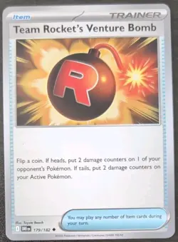 Team Rocket's Venture Bomb 179/182 Pokemon Trainer Card Destined Rivals Uncommon - Image 3