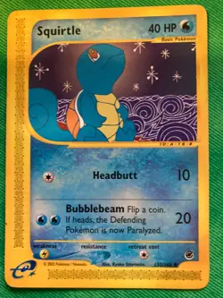 Pokemon Card - Squirtle Expedition Base Set 132/165 - Image 1
