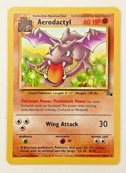 1x Aerodactyl 16/62 - Fossil Pokemon Card LP - Image 1