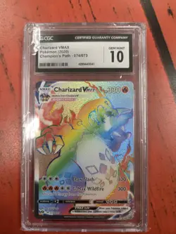 Pokemon TCG Charizard VMAX Champions Path Holo Card 074/073 Secret Rare CGC 10 - Image 1