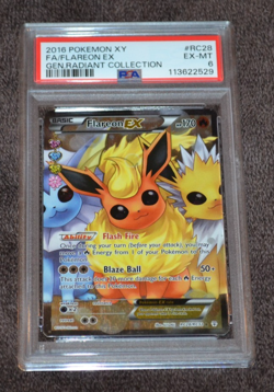 2016 Pokemon XY FA/ FlAREON EX Gen. Radiant Collection PSA 6 EX-MT # RC28 card ! - Image 1