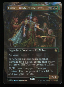 Lathril, Blade of the Elves - Mana Foil - Borderless - MTG Foundations - RareCo - Image 1