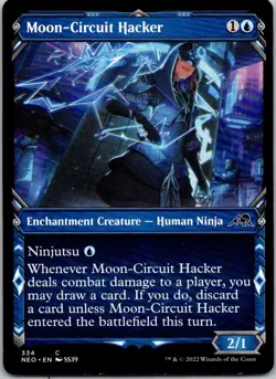 Magic the Gathering HP Moon-Circuit Hacker Showcase Kamigawa: Neon Dynasty MTG - Image 1
