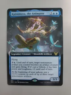 MTG Katsumasa, the Animator Commander: Kamigawa: Neon Dynasty Extended Art Rare - Image 1